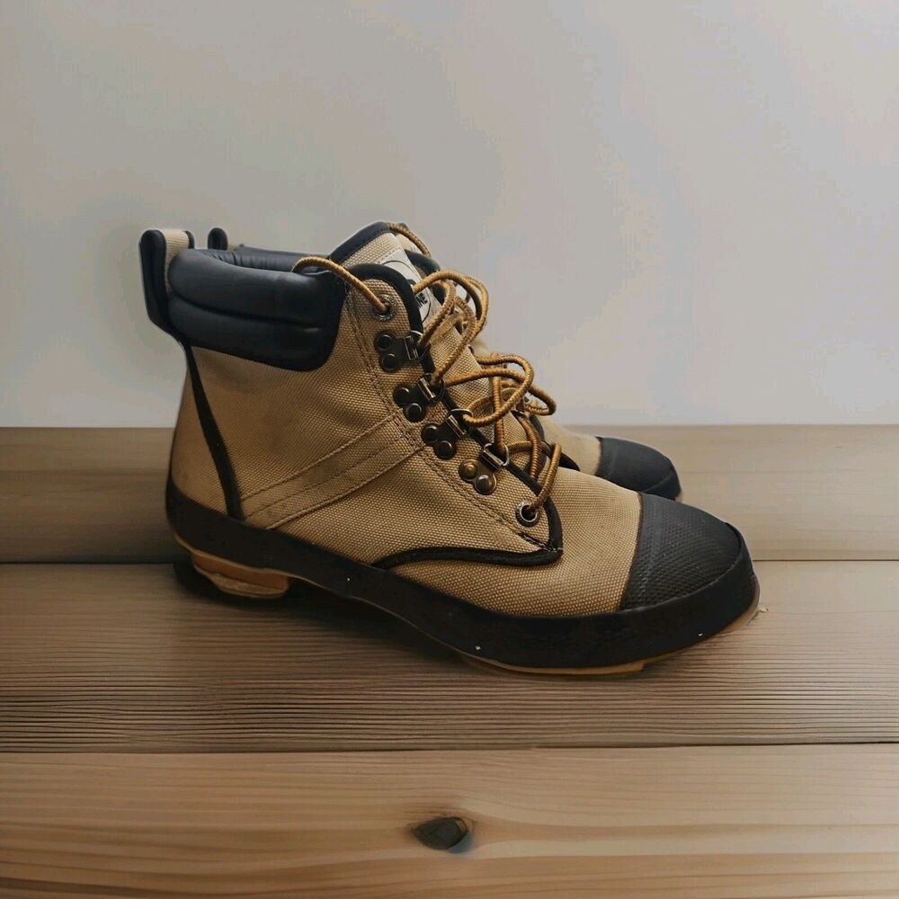 PRO-LINE Fishing Wading Boots Steel Shank Nylon Brown Men's Size 8